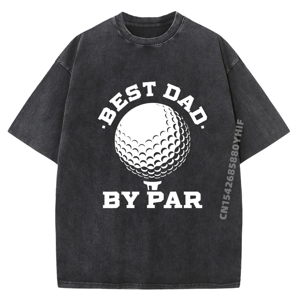 

Забавная уличная футболка Family Best Dad By Par, винтажная футболка, мужские удобные топы с принтом, лозунг