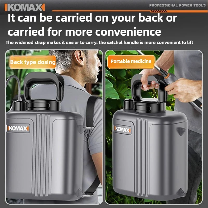 Battery Electric Powered Sprayer 6L (1.59 Gallon) Portable Fogger with 3 Nozzles Adjustable Shoulder Strap for Lawn, Garden