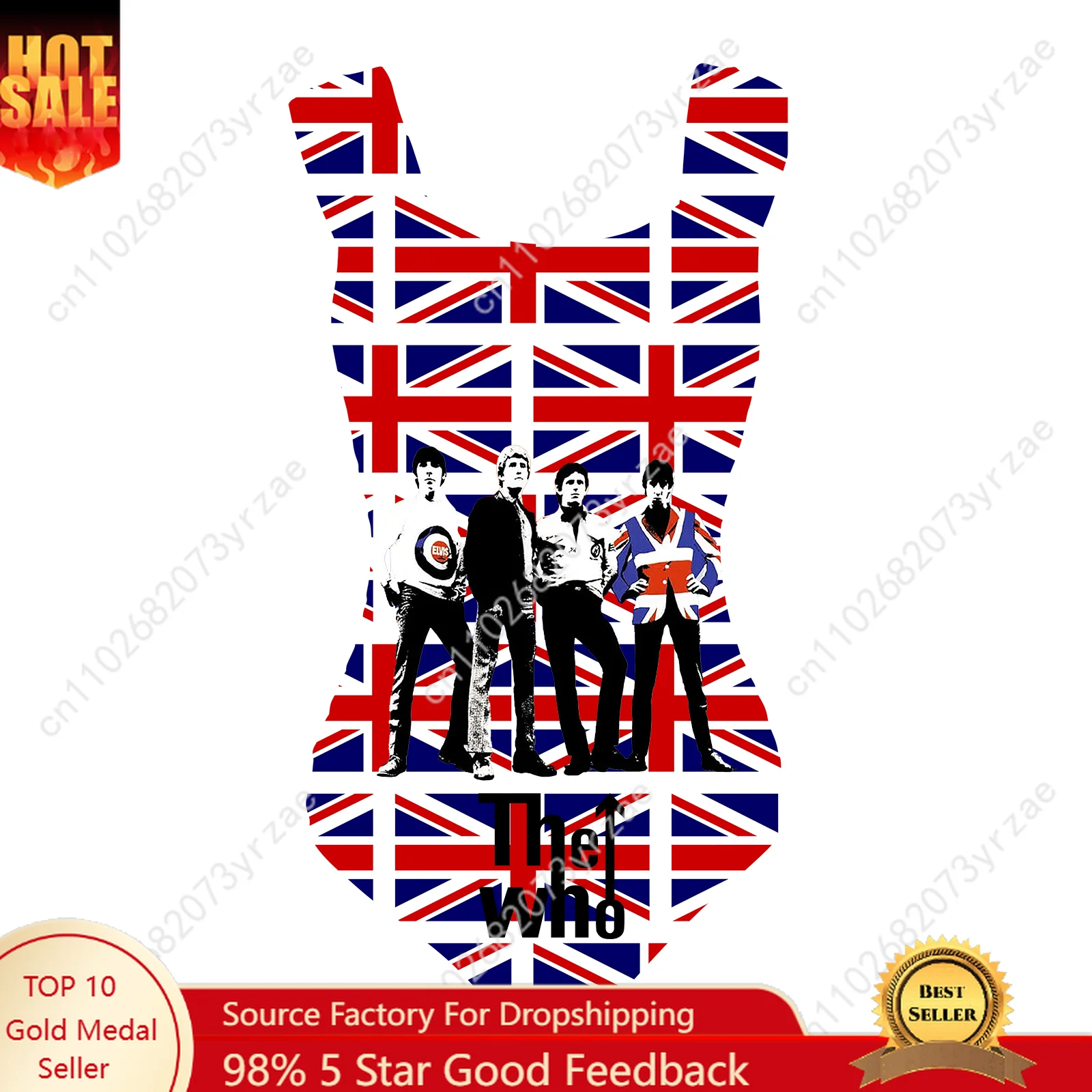 The Who Wide Strap Womens Bathing Suits Swimwear Pool Party Swimsuit Personalized Fashion Sexy Beach Bikini Custom Made Suits