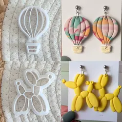 Kink Balloon Cartoon Dog Polymer Clay Mold DIY Cute Animal Balloon Dog Clay Cutter Earring Jewelry Pendant Making Hand Tools
