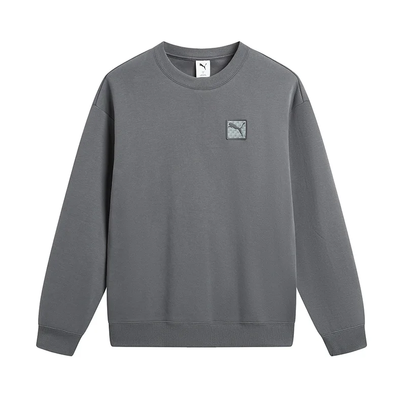 

Puma Smoke Grey Мужская и женская спортивная одежда Повседневная вязаная толстовка с круглым вырезом 63570744