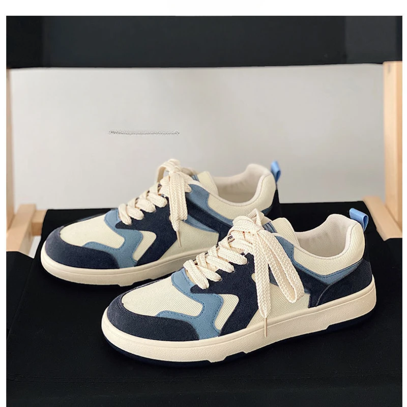 

Летняя повседневная обувь унисекс из искусственной кожи, универсальные туфли на плоской подошве со шнуровкой в корейском стиле, повседневные кроссовки для уличной ходьбы, Zapatillas Hombre