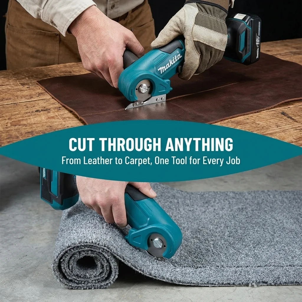 Makita Cordless Electric Scissors Kit, Carpet Pruner, Round Knife, Cloth Cutter, Multi-Function for Makita 18V Battery Bare Tool