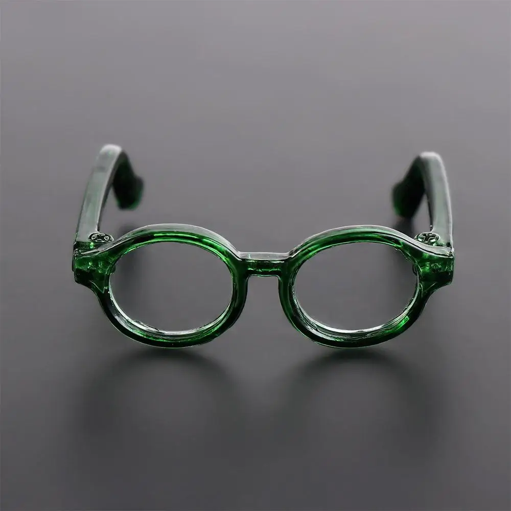 4.5 cm/1.77 in Plastic Mini Glasses Multi-color Miniature Round Frame Glasses Eyewear Gift