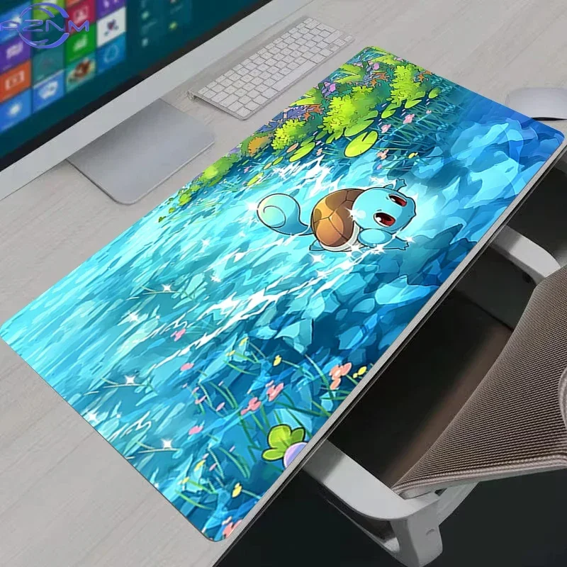 Mouse Pad Green Nature Creature Large Gaming Mouse Pad, Leaf Shield Forest Scenery Non-Slip Lock Edge Desk Mat