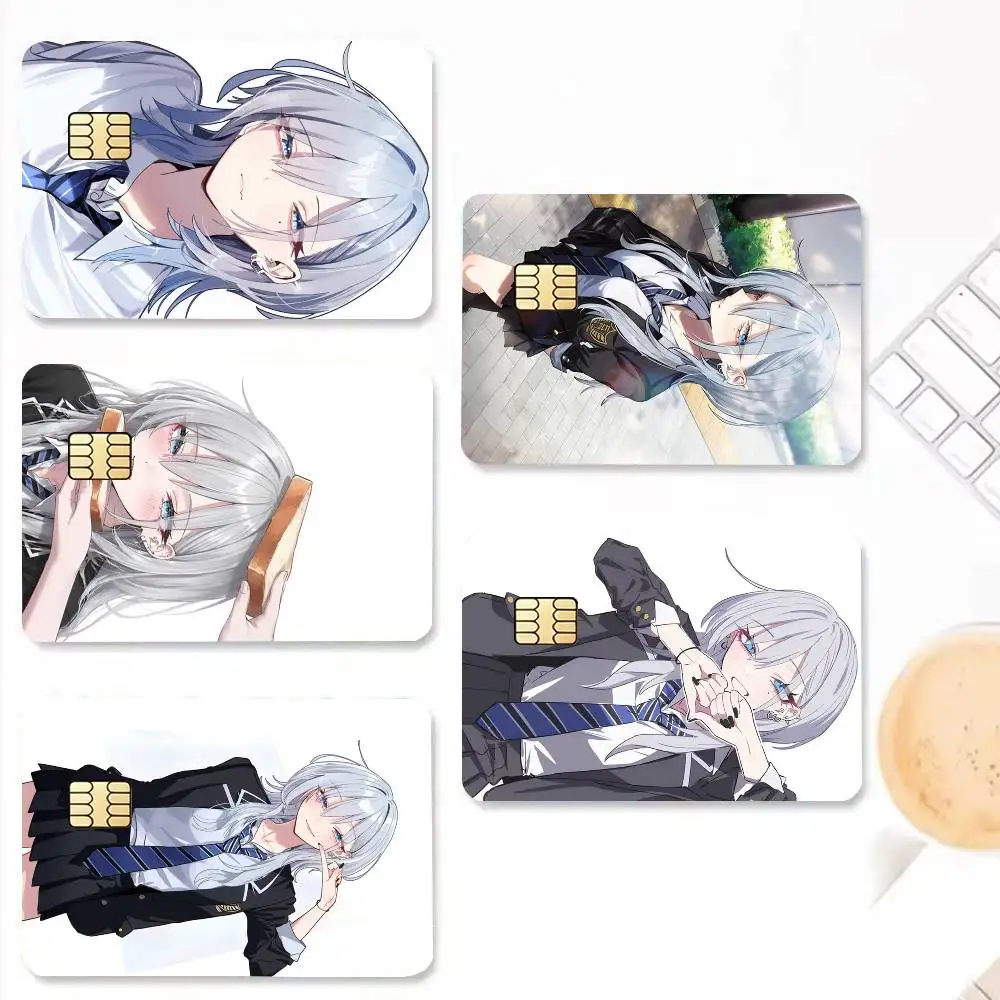 H-Haimiya S-Senpai Wa Kowakute Kawaii Credit Card HD Stickers Game Card Decal Small Chip Waterproof Sticker Gift