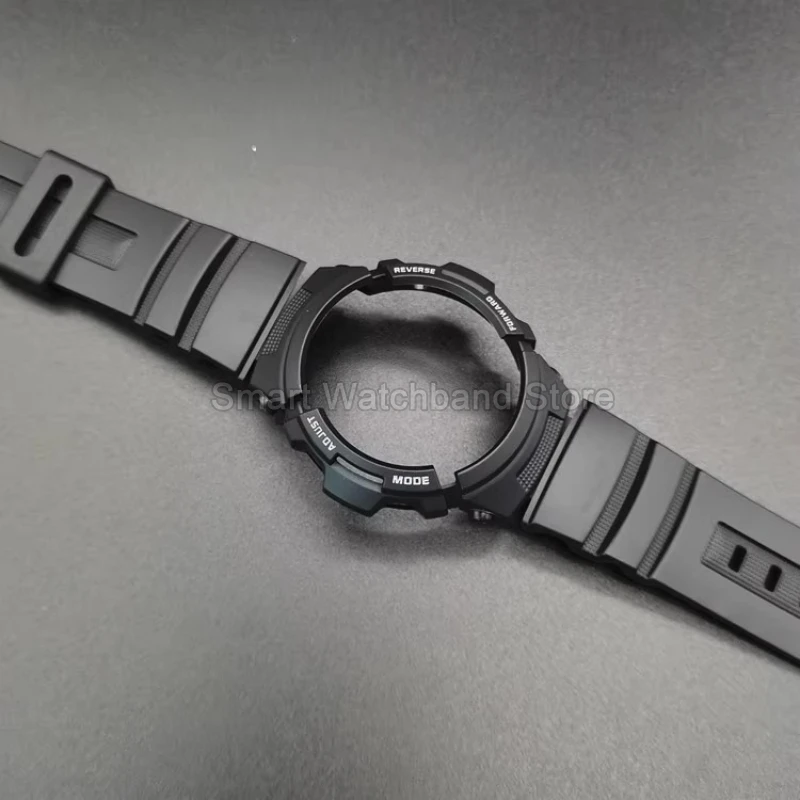 Твердая игольная пряжка из нержавеющей стали, белый, красный, синий, полимерный ремешок для часов, прочный, водонепроницаемый для Casio AWG-100/M100 AW-590/591 G-100