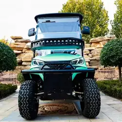 4 Wheel Adult Golf Buggy Car Lithium Battery Powered Golf Cart Off Road Tire Street Legal 6 Passenger Electric Golf Cart