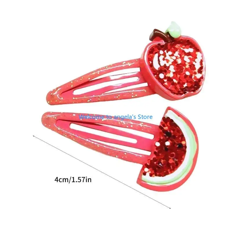 X4YC Kinder-Haarnadel mit Wassermelonen-Pailletten für Halloween, Geburtstag, Foto-Requisiten, lustige Kopfbedeckung,