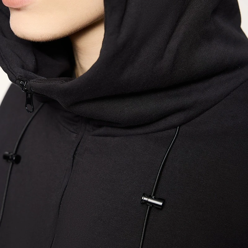 Doudoune à capuche pour hommes |   Nouveauté 2024 A/W avec tissu tricoté fonctionnel et silhouette Boxy, remplissage 90% duvet