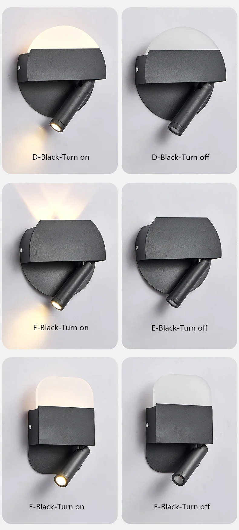 Modern Minimalist Led Wall Lamp USB Charging Indoor Bedroom Lamp Hotel Bedside Reading Lamp Wall Lights Sconce Switch AC 90~240V