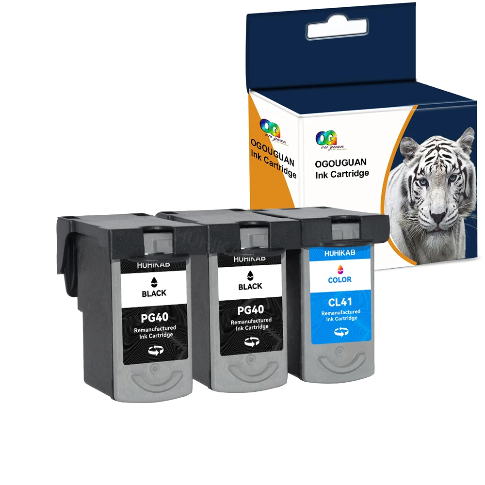 

4 Pcs PG-40 CL-41 Black & Tr-color ink Cartridge Compatible for CANON iP1200 iP1300 iP1600 iP1700 iP1800 iP2200 iP2400 pg40 cl41