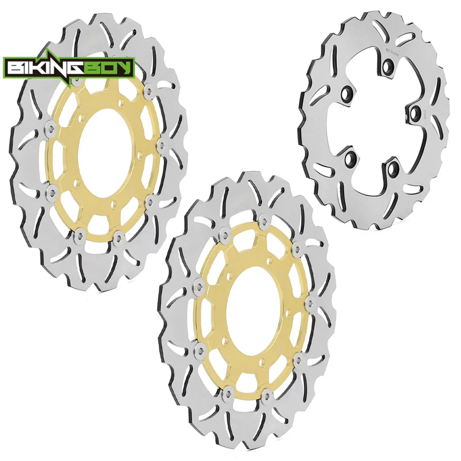 BIKINGBOY Front Rear Brake Discs Rotors Disks For Suzuki GSXR GSX-R 1000 01 02 03 04 05 06 07 08 09 10 11 12 13 14 15 16 Set