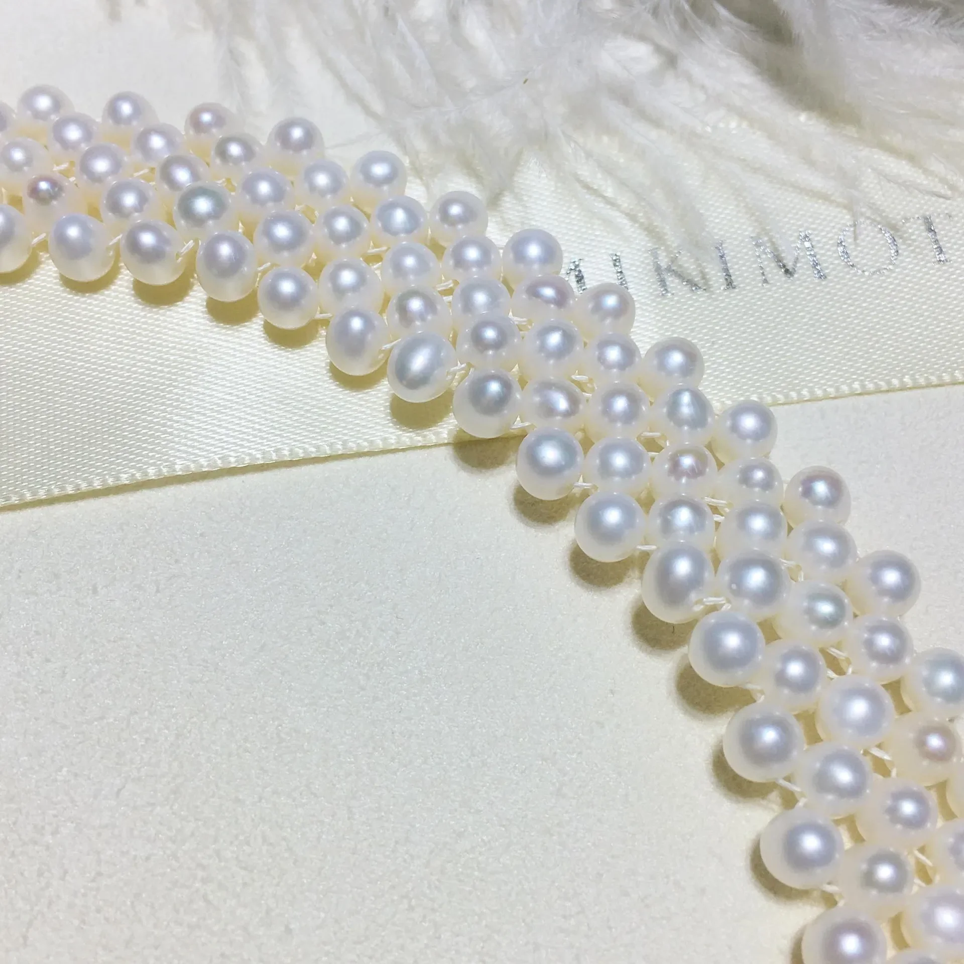 تصميم جديد عقد من اللؤلؤ AAAA5-6mm قلادة من اللؤلؤ الياباني الطبيعي المستدير 925s-45cm #4