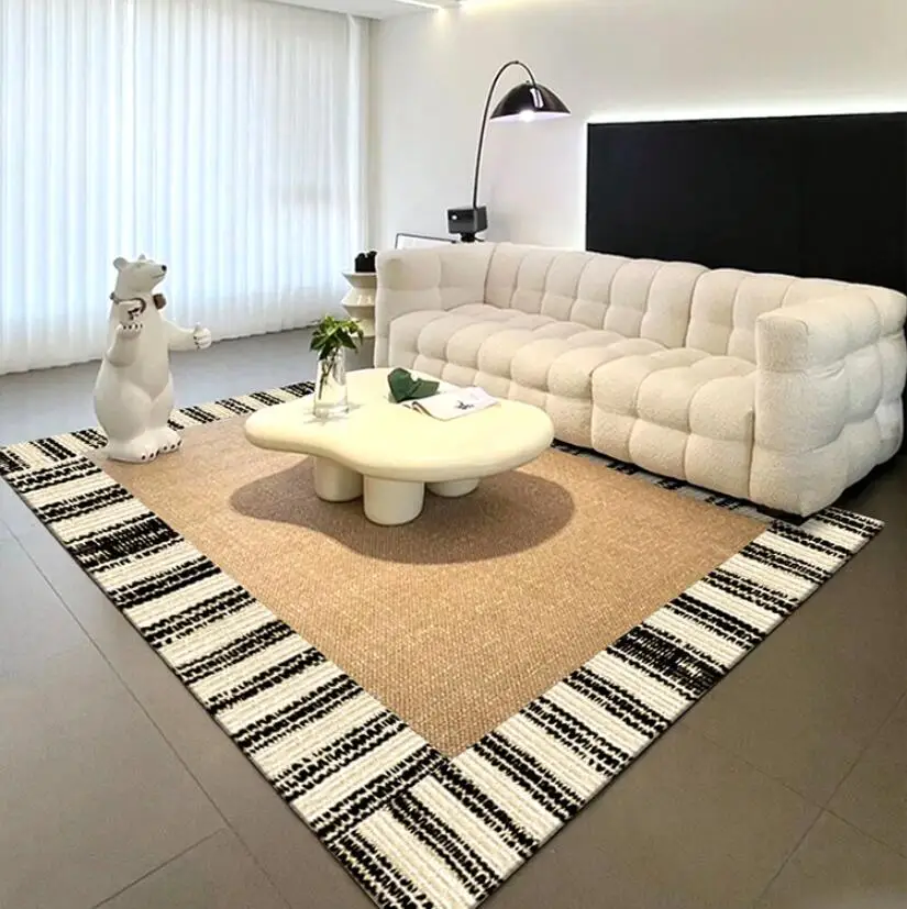 French Luxury Large Size Plush Modern Area Rug Thickening Living Room Carpet Home Decoration Bedroom Lounge Sofa Table Mat Pad