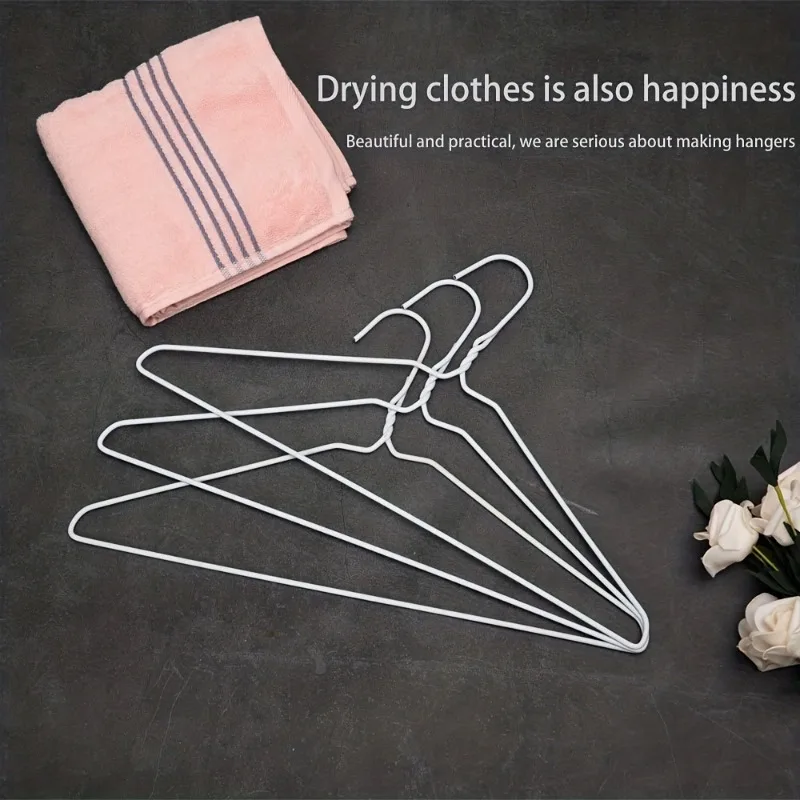 30pcs/set Traceless Non-slip Metal Clothes Hangers, Heavy Duty Clothes Racks, Household Storage Organizer