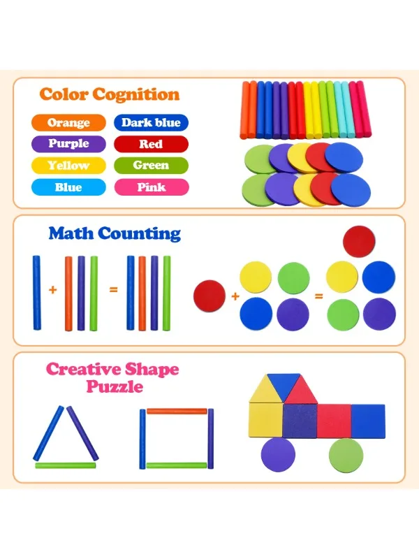 Jouets en bois Montessori, Classification des couleurs, jouets à motricité Fine, jouets sensoriels assortis, Puzzle éducatif pour la petite enfance