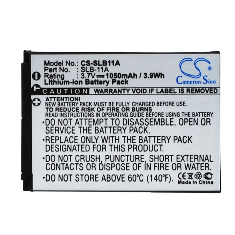 

Cameron Sino Camera Battery for Samsung TL320 TL350 TL500 WB1000 WB5500 WB600 WB650 SLB-11A EA-SLB11A SLB 11A 1050mAh