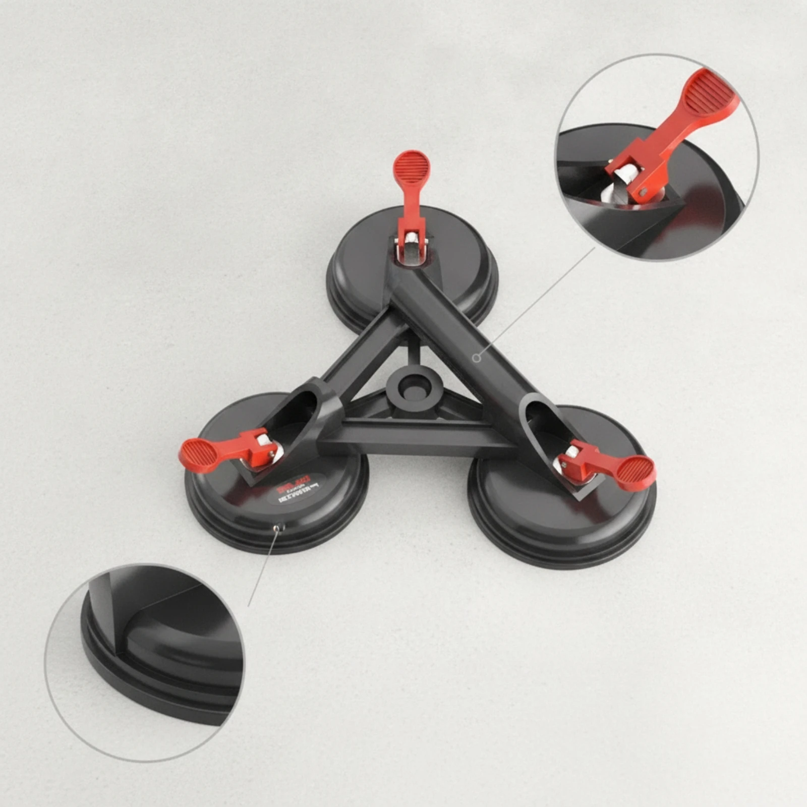 Suction Cup Lifter Heavy-Duty Glass Lifter Glass Suction Cup Aluminum Alloy Tool Reinforced for Glaziers, Tile Laying