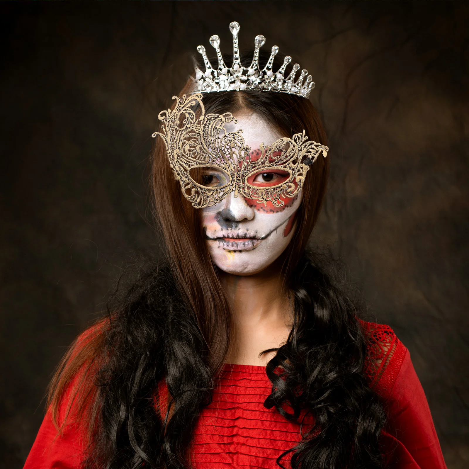 

2 Pcs Mask Ball Half Face Masquerade Halloween Party Costume for Women Masks Lace Cosplay