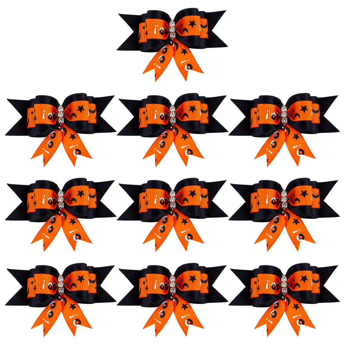 

10pcs Pet Headwear For Dogs Halloween Party Decorations Bright Color Rubber Band Included Dog Accessories Pets Costume