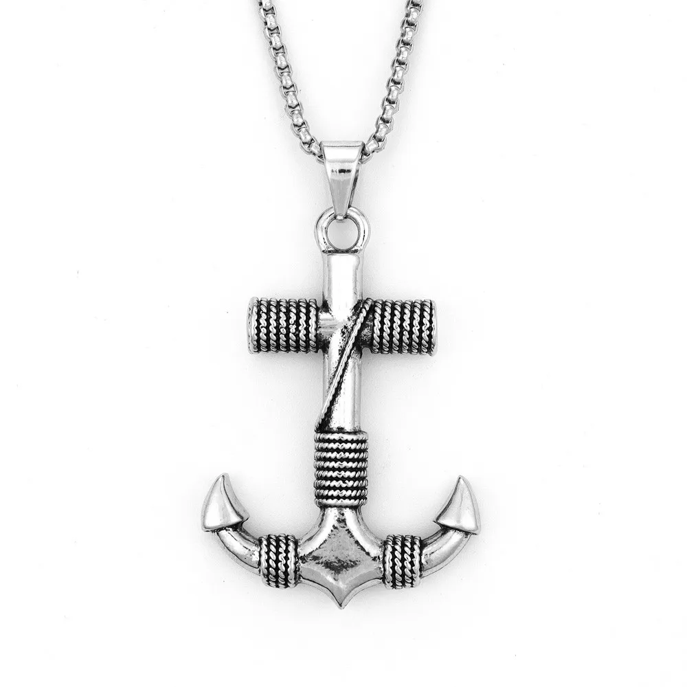 

Trendy Nordic Pirate Anchor Pendant Necklace Charming Men's Necklace New Fashion Retro Jewelry Accessories Festival Gift