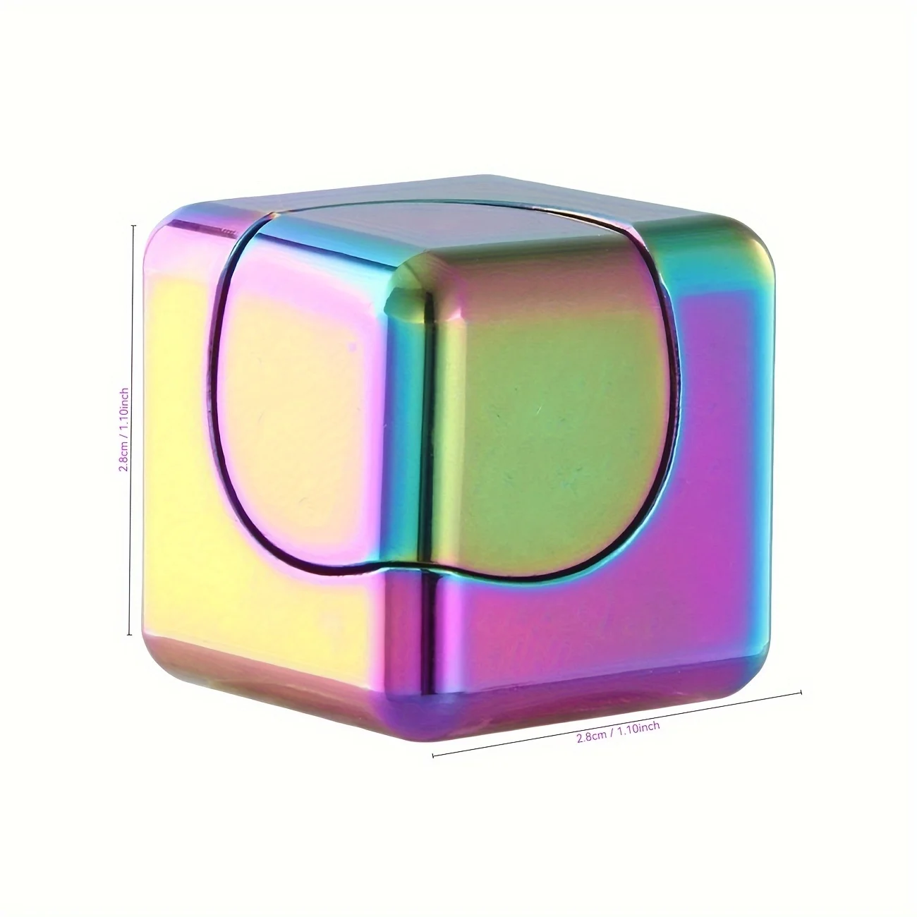 Spinner per dita cubo magico in metallo giocattolo colorato per bambini in lega giocattolo creativo per alleviare lo stress per adulti