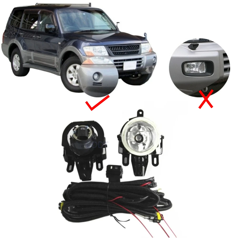 

Full Kit Fog Light for Pajero V73 MN133758 2003-2006 Fog Lamp with Bulb for Montero V60 Wire and Switch for Shogun V75 V77