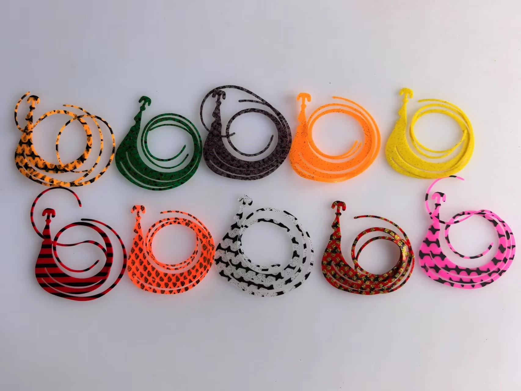 

50PCS Multiple Color Luminous Silicone Streamer Spinnerbait Buzzbait Rubber Jig Lures Material Silicone Squid Skirts