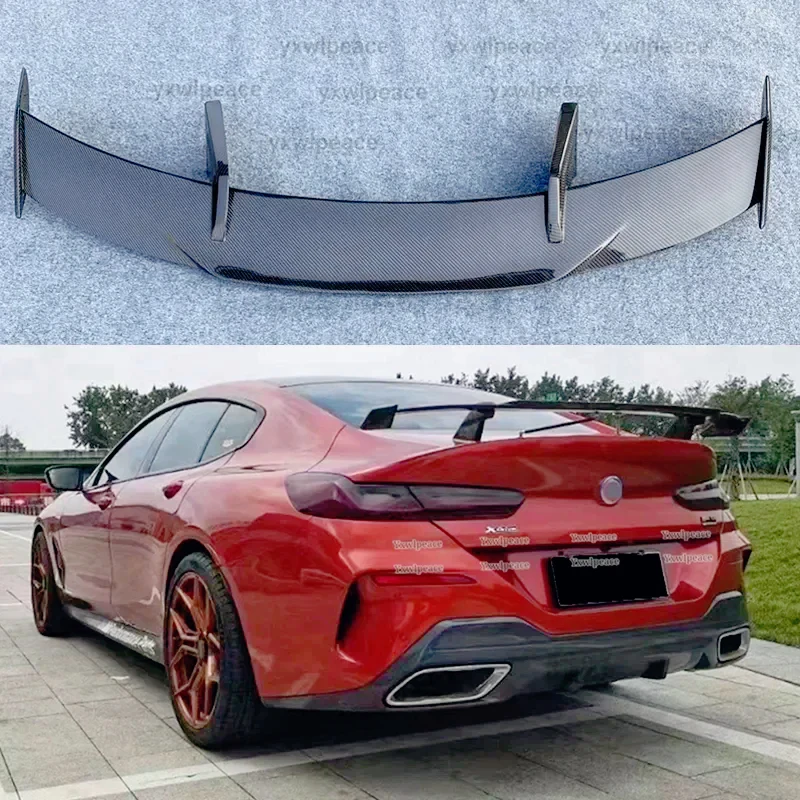 

For BMW 8-Series G16 G23 G14 G15 G80 G82 G22 Real Carbon Fiber/ABS Spoiler Rear Trunk Lip Wing Car Accessories