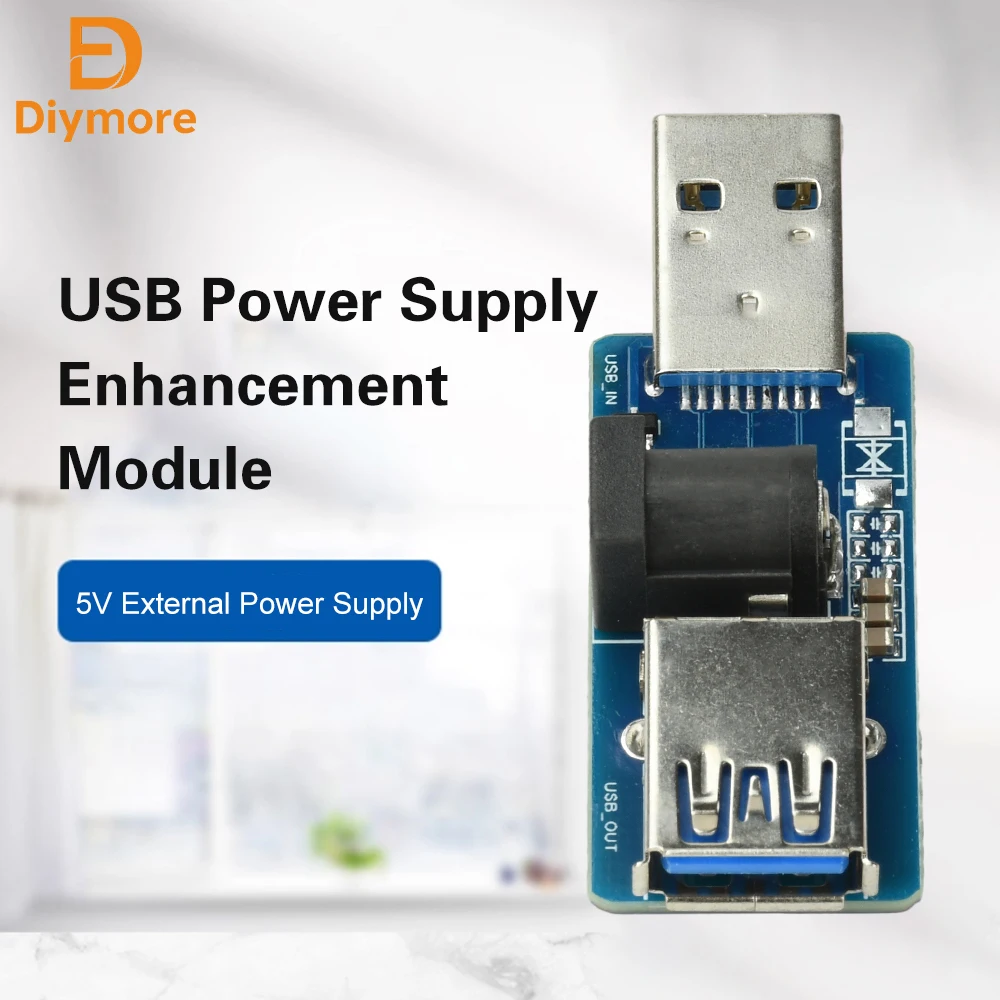 SB Power Splitter Supply Reinforcement Module with USB and DC Power Addition, External Load DC 5V Enhancement Board
