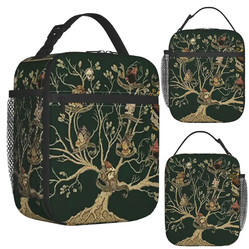 Noble House Of Black Family Tree Insulated Lunch Bag for Kids School Cooler Thermal Food Box Tote Lunch Boxes Container