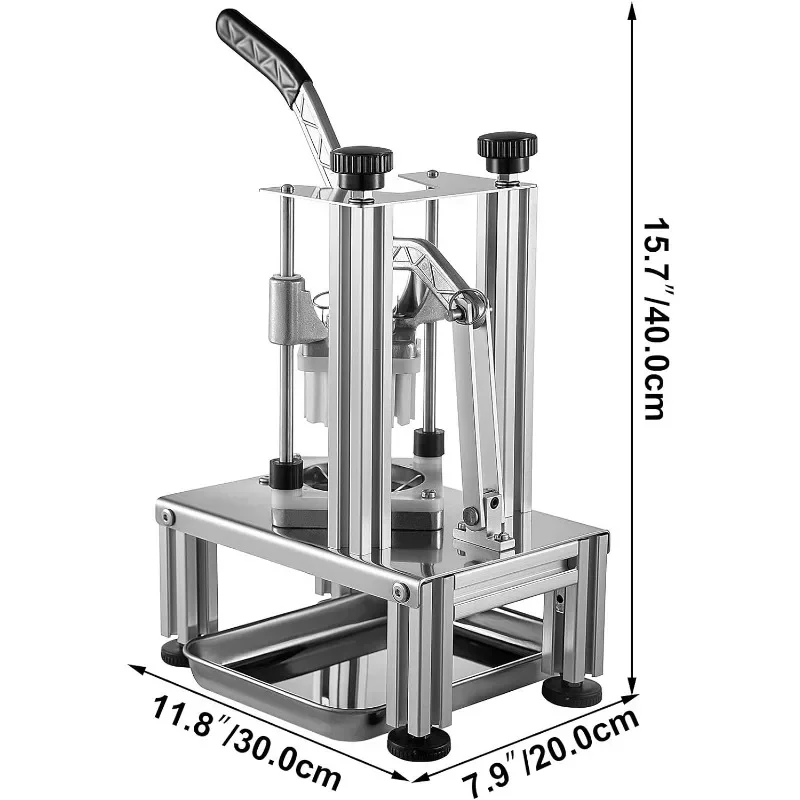 フレンチフライカッター、4つの交換ブレード、商用パイナップルジューサー、1/2 \