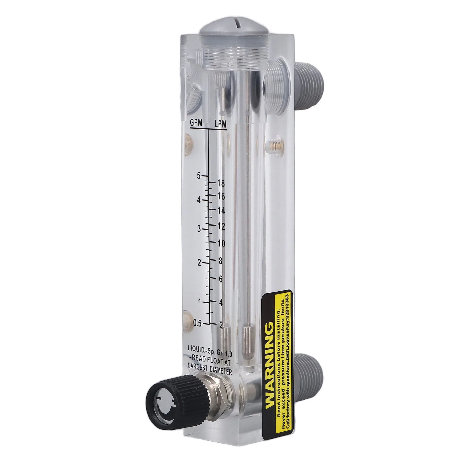 

Flowmeter Fluid Flowmeter Liquid Flowmeter Panel Type Acrylic Transparent Adjustable Fluid Meter for Industrial Agriculture