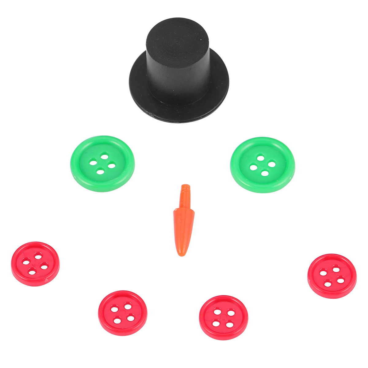

50 set Handmade Craft Kit Christmas Snowman Accessories Plastic Buttons Nose Parts Parent Child Activity Decorate Party