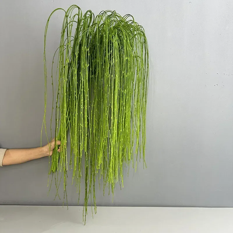 Simulation Weeping Willows Plants Fake Flower Garden Decor 130cm Long Branch Artificial Willow Bud Green Plant Study Decoration