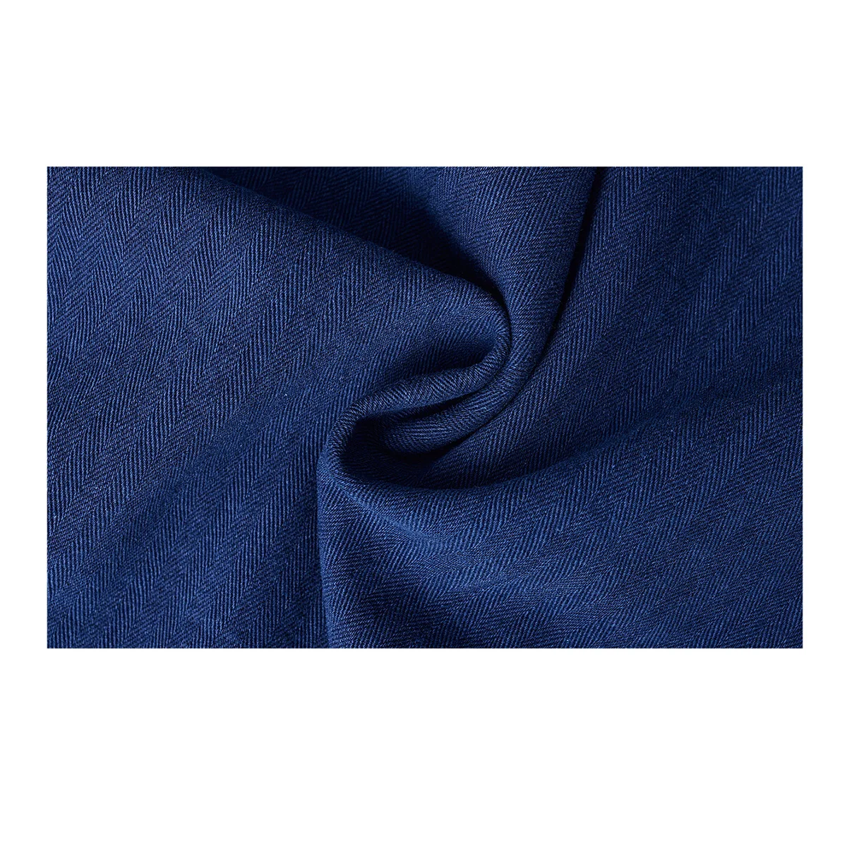 Men's Indigo Dyed Loose Trousers Retro Straight Casual Trousers Herringbone Overalls Plant Blue Dye