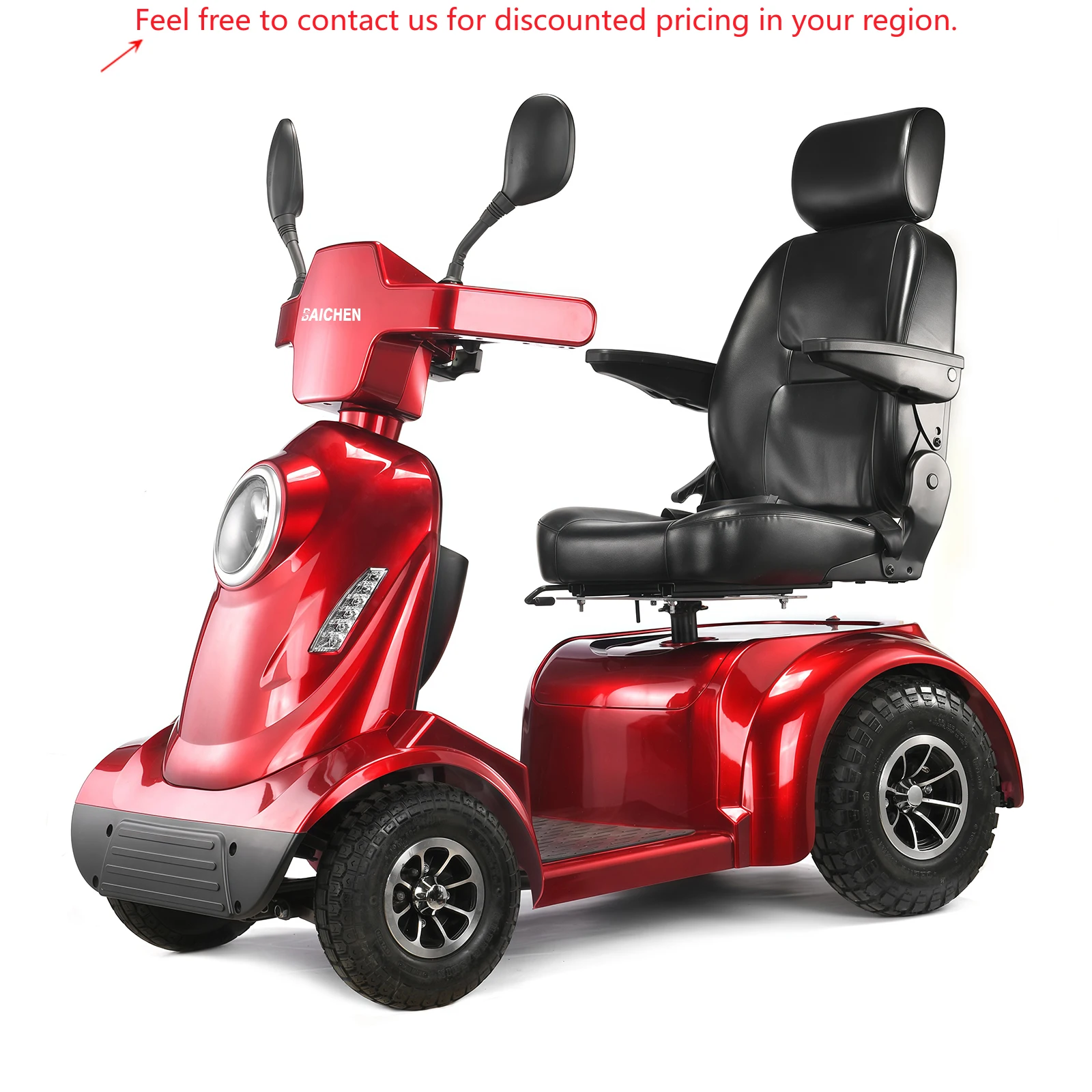 

2025 Super High Power 800W Off Road Heavy Duty High Backrest Smart 4 Wheel Mobility Scooters For Adults