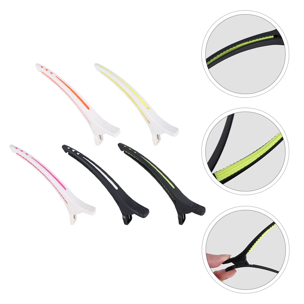 

5 шт. пластиковые парикмахерские зажимы в виде утконоса для стрижки, зажимы для перегородки волос, салонные парикмахерские заколки, аксессуары для фиксации волос