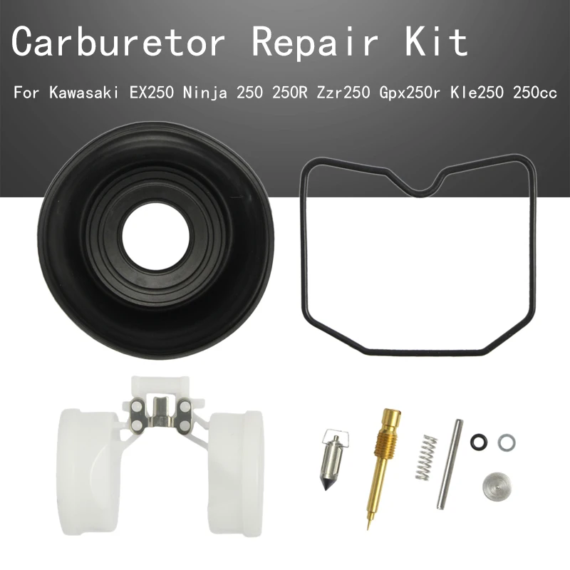 

Carburetor Repair Kit For Kawasaki EX250 Ninja 250 250R Zzr250 Gpx250r Kle250 250cc