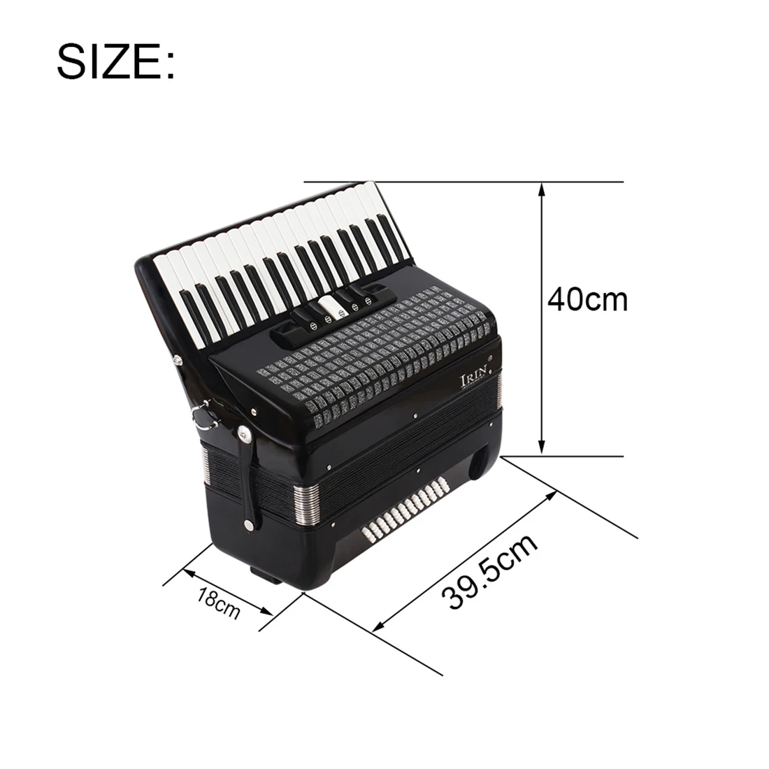 IRIN 34 kláves 48 bas akordeon profesionál akordeon s úložný brašna klávesnice instruments akordeon pro performance/teaching