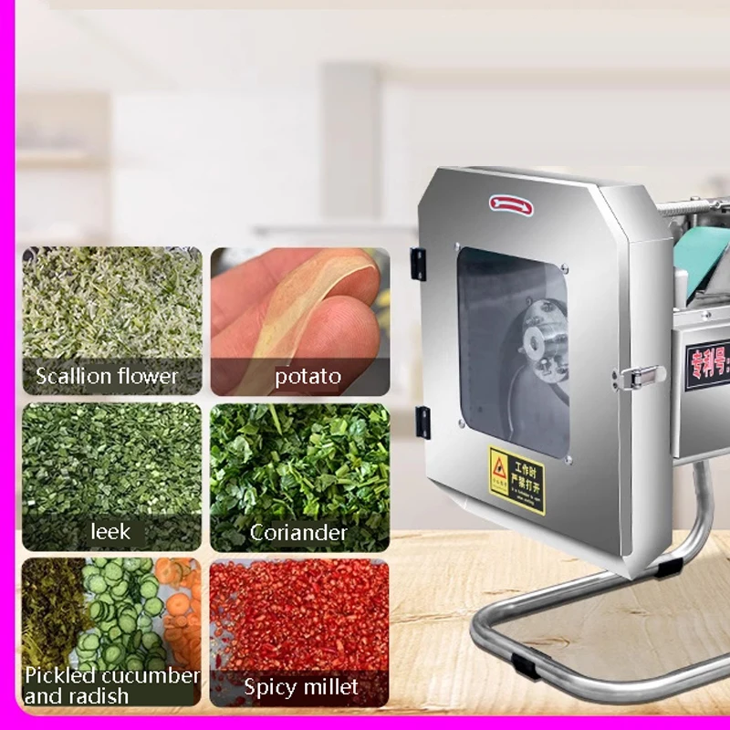 Multi functional fully automatic vertical meat cutter electric vegetable dicer stainless steel vegetable cutting machine