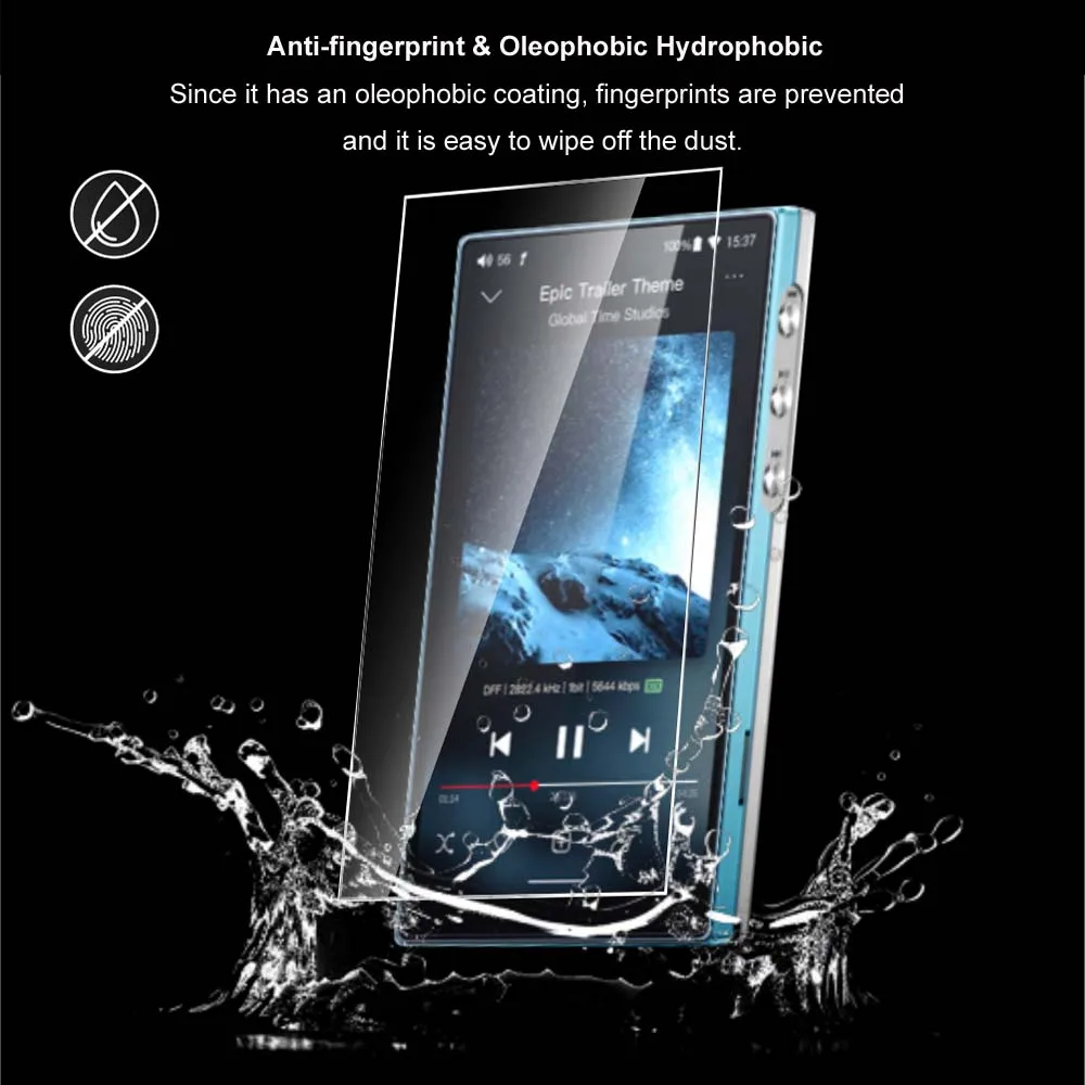 9H Hardness Scratch-Proof Premium Screen Protector Tempered Glass Protective Film for FIIO JM21