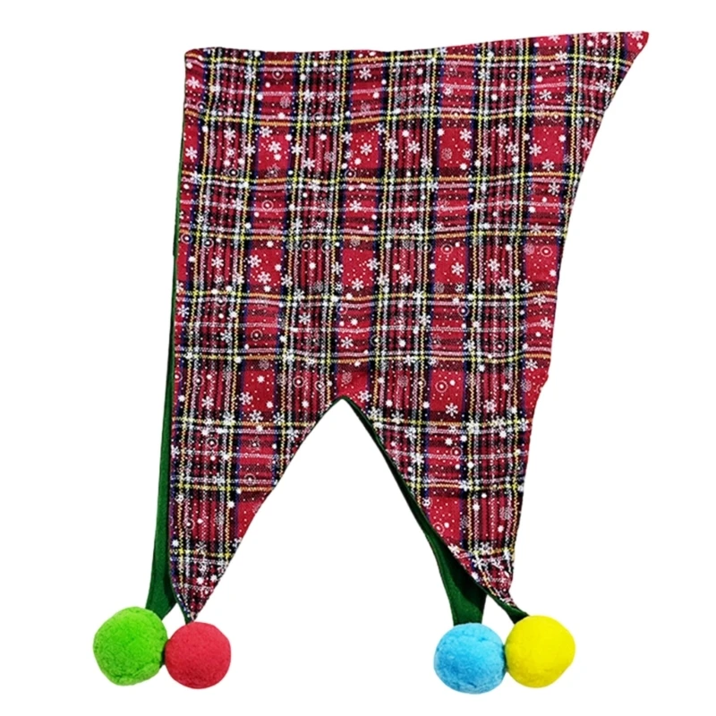 X4YC Cheerful Gingham Hat Christmas Glitter Witch Leprechaun Hat Holiday Unisex Wear