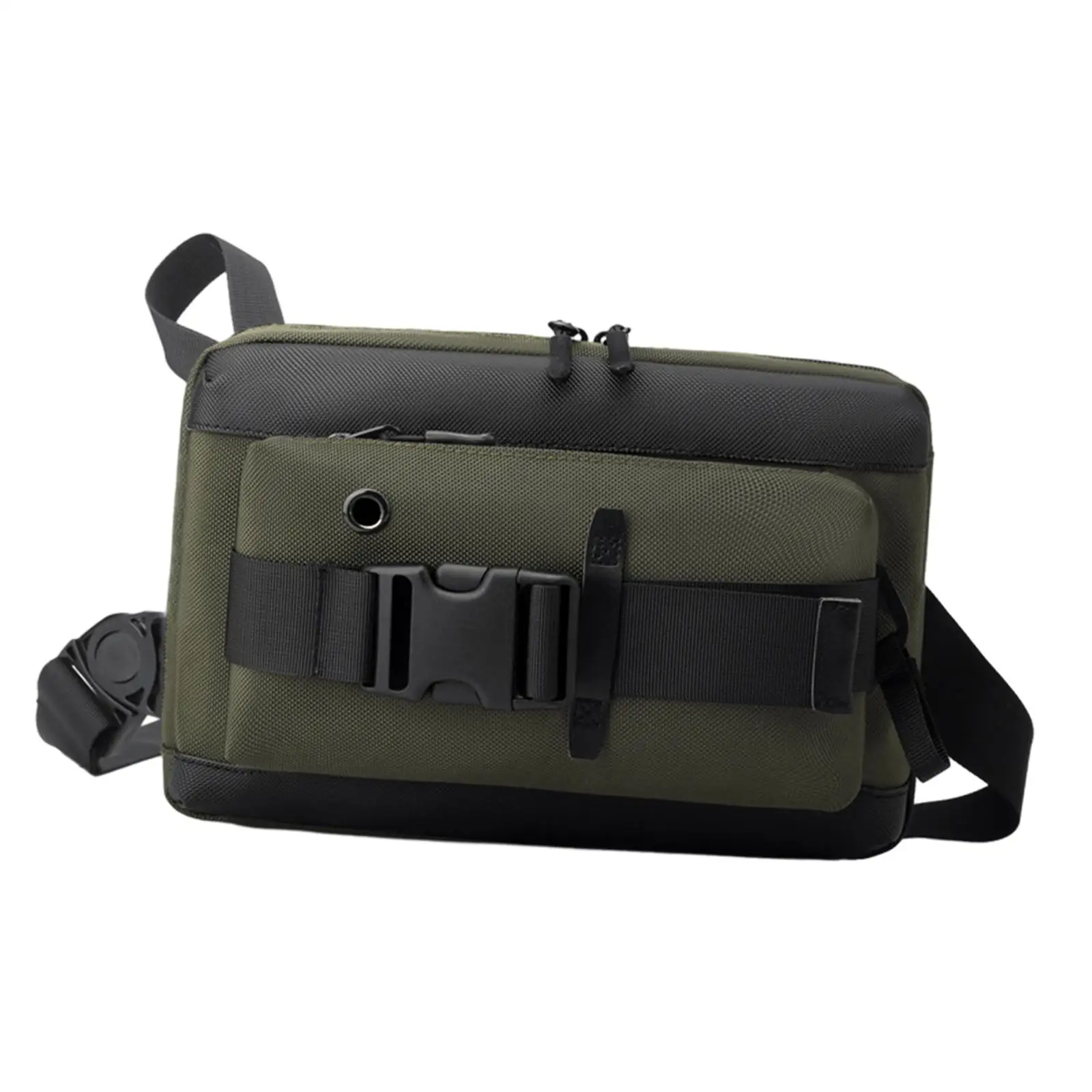 Mens Chest Bag Trendy Utility Bag with Adjustable Strap Zipper Closure Shoulder Bag for Gym Travel Outdoor Sports Walking