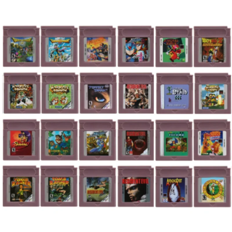 GBC Game Cartridge 16 Bit Video Game Console Card Perfect Dark Shantae Adventure Island Mega Man Harvest Moon for GBC/GBA