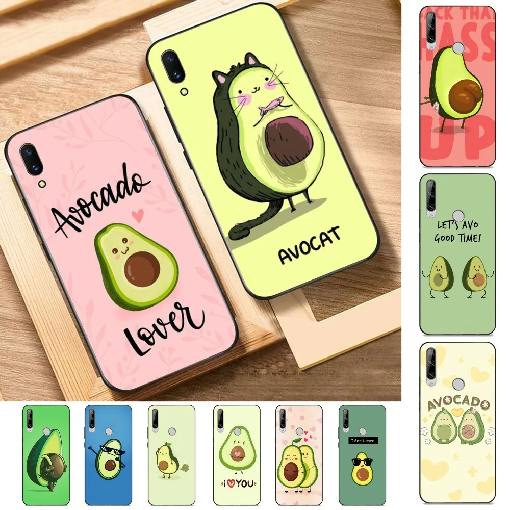 Cute Cartoon Avocado Food Phone Case For Huawei Y9 6 7 5 Prime Enjoy 7s 7 8 plus 7a 9e 9plus 8E Lite Psmart Shell