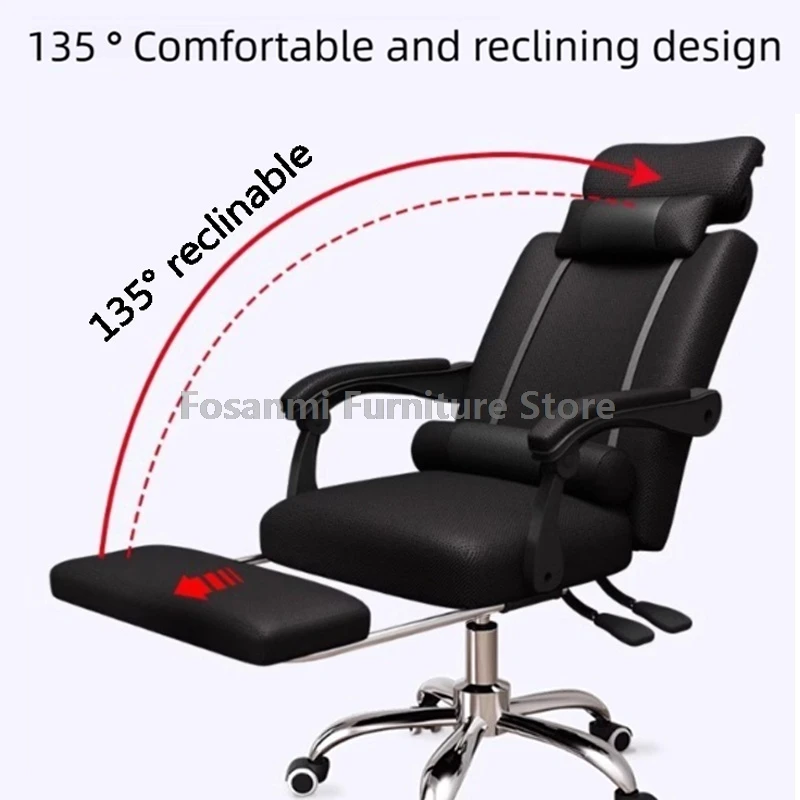 كرسي مكتب مريح قابل للتنفس، كرسي كمبيوتر للكتابة على الألعاب مع مسند للرأس، كراسي مكتب دوارة قابلة للتعديل للمنزل