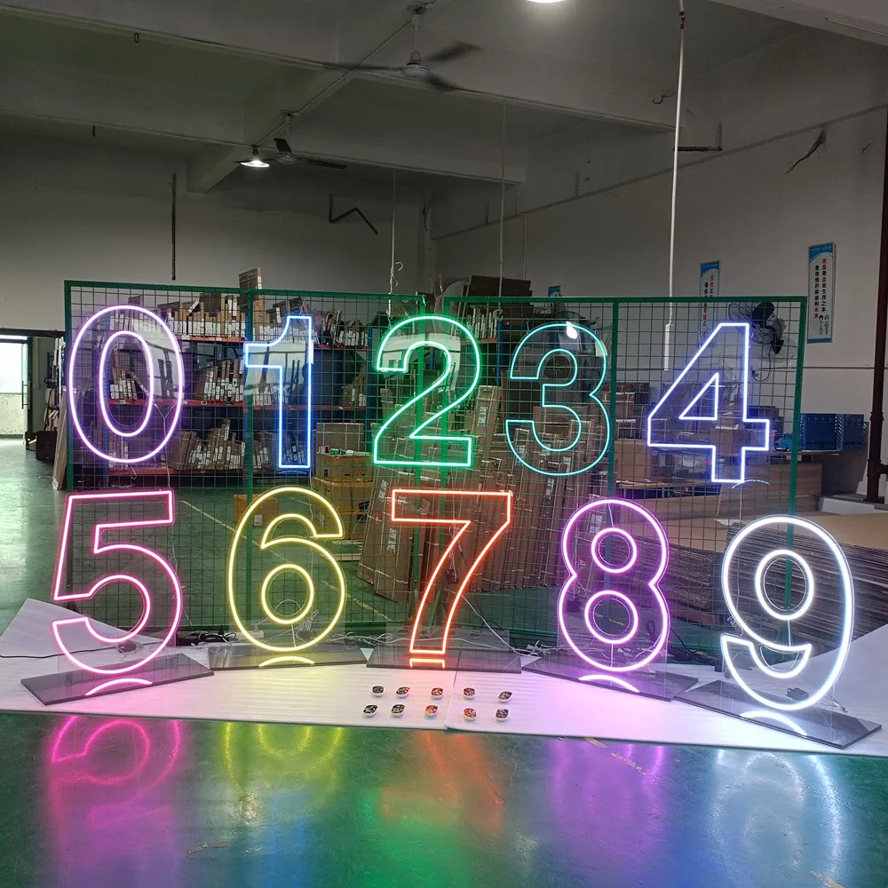 Custom LED Neon Sign RGB Changeable Color Personalized Neon Letters Number Name Sign for Wedding Party Birthday Private Decor