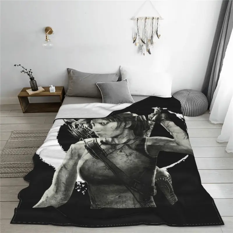 Shadow Of The Tomb Raider Lara Croft Blanket Velvet For Bed Breathable Faux Fur Throw Decorative Sofa